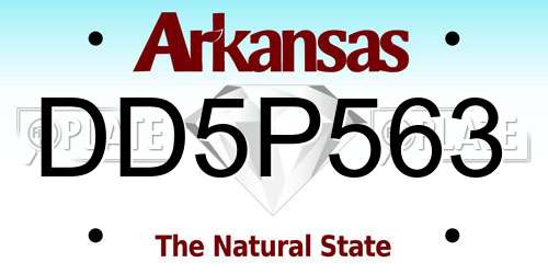 DD5P563 Arkansas License Plate