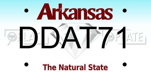 DDAT71 Arkansas License Plate