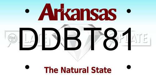 DDBT81 Arkansas License Plate