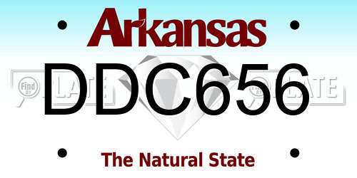 DDC656 Arkansas License Plate