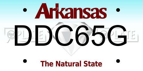 DDC65G Arkansas License Plate