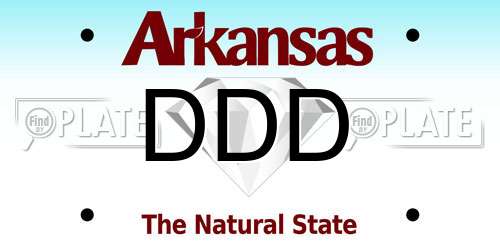 DDD Arkansas License Plate