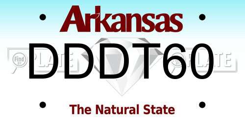 DDDT60 Arkansas License Plate