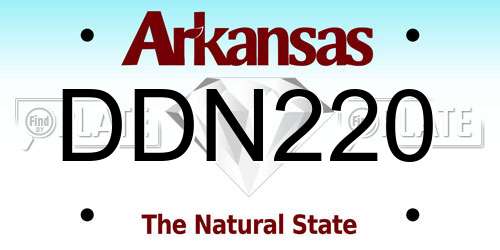 DDN220 Arkansas License Plate