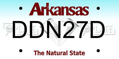 DDN27D Arkansas License Plate