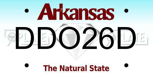 DDO26D Arkansas License Plate
