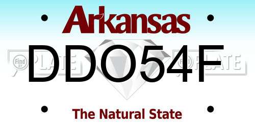 DDO54F Arkansas License Plate