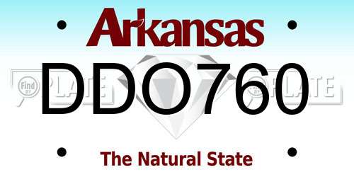 DDO760 Arkansas License Plate
