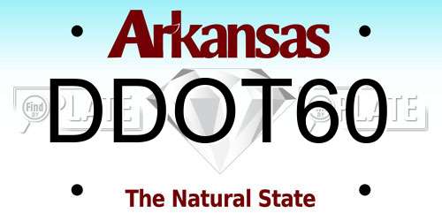 DDOT60 Arkansas License Plate