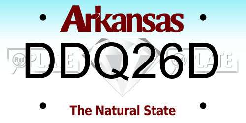 DDQ26D Arkansas License Plate
