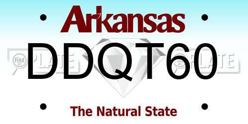 DDQT60 Arkansas License Plate