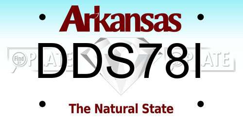 DDS78I Arkansas License Plate