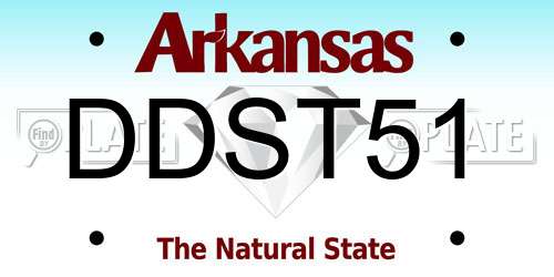 DDST51 Arkansas License Plate