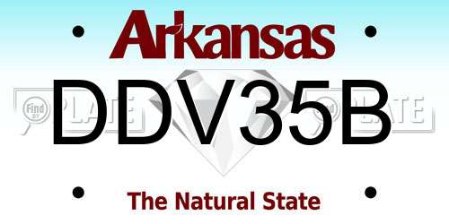 DDV35B Arkansas License Plate