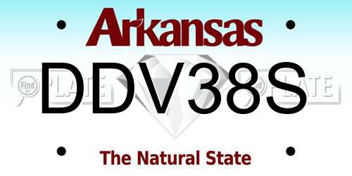 DDV38S Arkansas License Plate