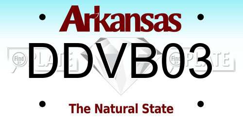DDVB03 Arkansas License Plate