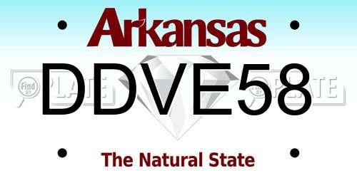 DDVE58 Arkansas License Plate