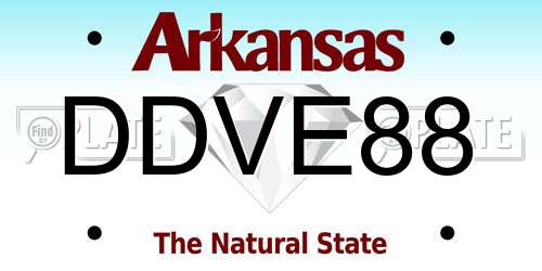 DDVE88 Arkansas License Plate