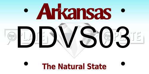 DDVS03 Arkansas License Plate