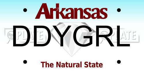 DDYGRL Arkansas License Plate