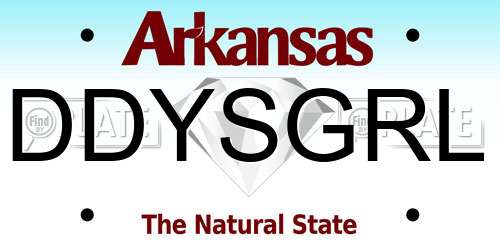 DDYSGRL Arkansas License Plate