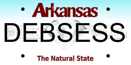 DEBSESS Arkansas License Plate