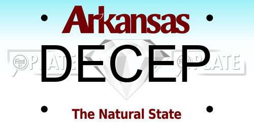 DECEP Arkansas License Plate