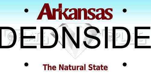 DEDNSIDE Arkansas License Plate