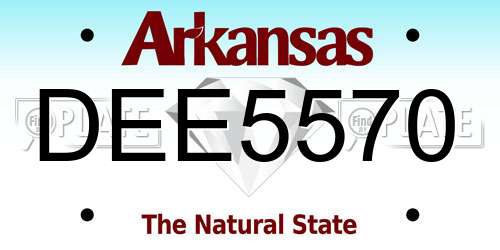 DEE5570 Arkansas License Plate