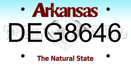DEG8646 Arkansas License Plate
