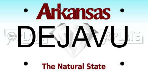DEJAVU Arkansas License Plate