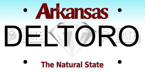 DELTORO Arkansas License Plate