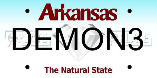 DEMON3 Arkansas License Plate