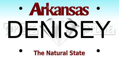 DENISEY Arkansas License Plate