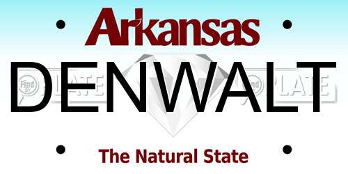 DENWALT Arkansas License Plate