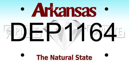 DEP1164 Arkansas License Plate