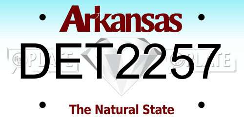 DET2257 Arkansas License Plate