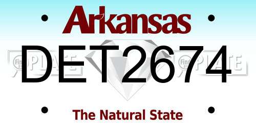 DET2674 Arkansas License Plate