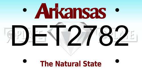 DET2782 Arkansas License Plate
