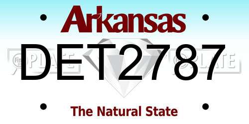 DET2787 Arkansas License Plate