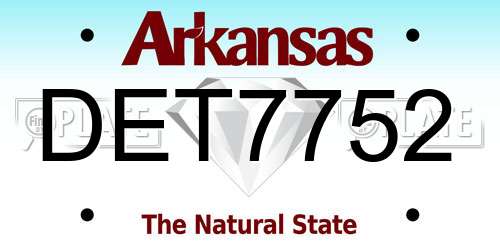 DET7752 Arkansas License Plate