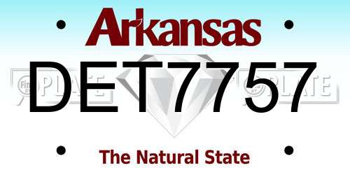 DET7757 Arkansas License Plate