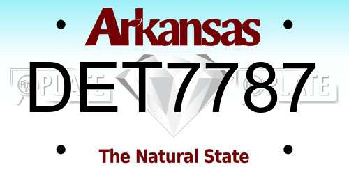 DET7787 Arkansas License Plate