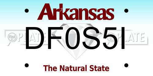DF0S5I Arkansas License Plate