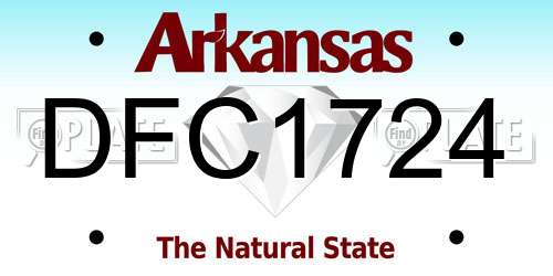 DFC1724 Arkansas License Plate