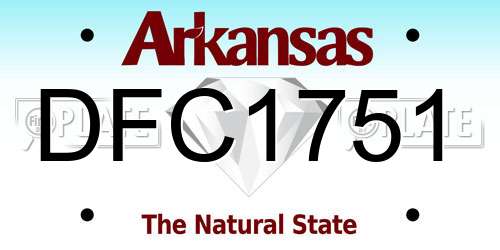 DFC1751 Arkansas License Plate