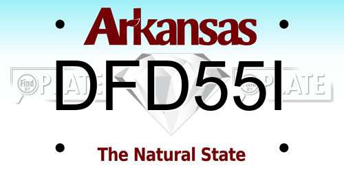 DFD55I Arkansas License Plate
