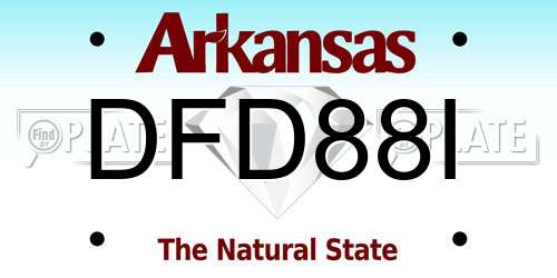 DFD88I Arkansas License Plate
