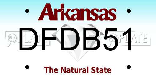 DFDB51 Arkansas License Plate