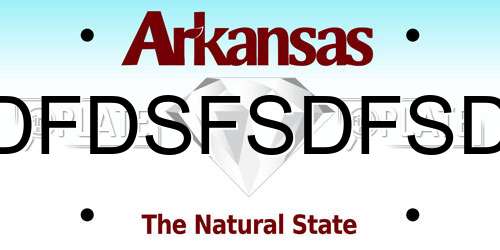 DFDSFSDFSD Arkansas License Plate